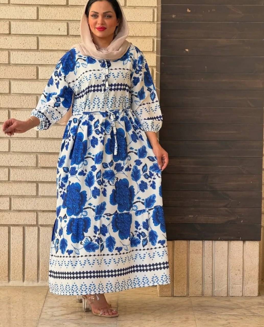 پیراهن ساحلی مزونی نیلوفر